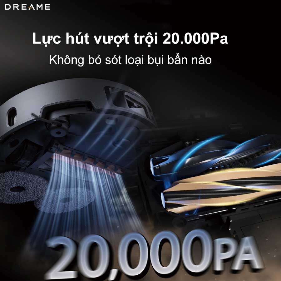 Robot hút bụi lau nhà tự giặt sấy khăn Dreame X50 Ultra
