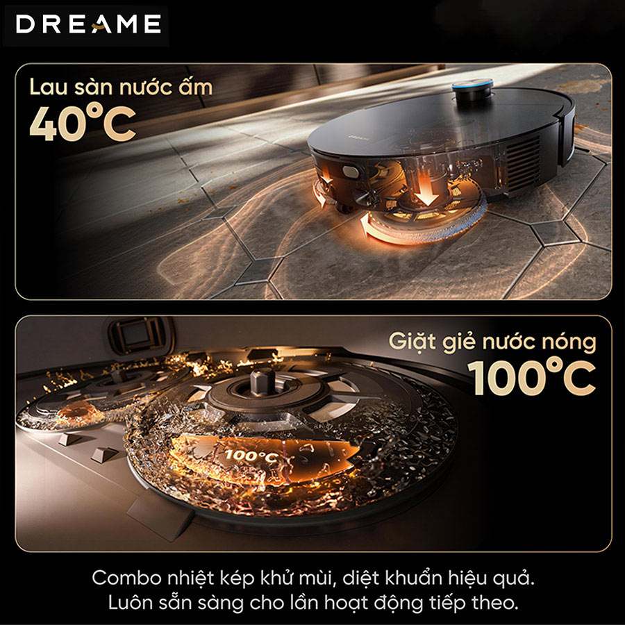 Robot hút bụi lau nhà tự giặt sấy khăn Dreame X60 Ultra