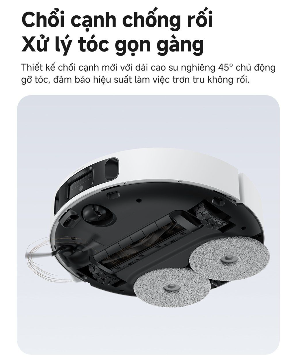 Robot hút bụi lau nhà tự giặt sấy khăn Mova E40 Ultra