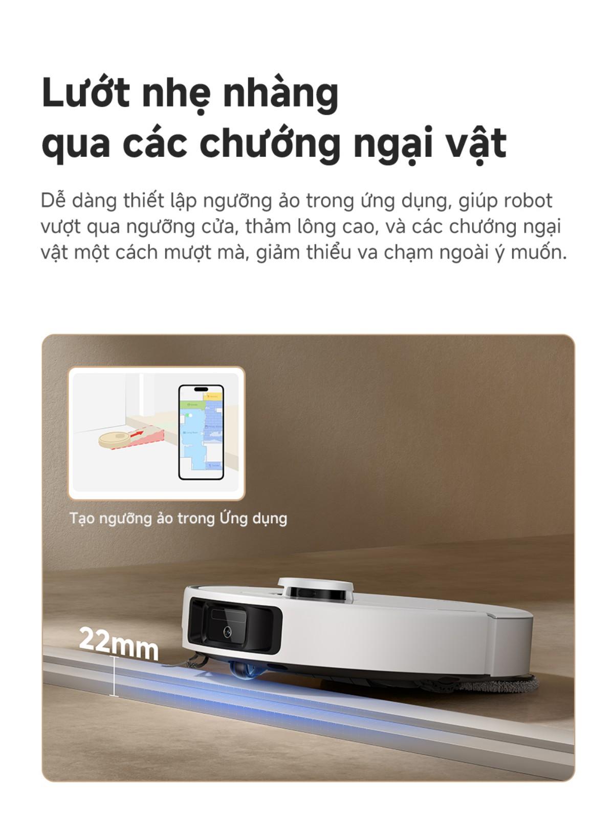 Robot hút bụi lau nhà tự giặt sấy khăn Mova P50 Ultra