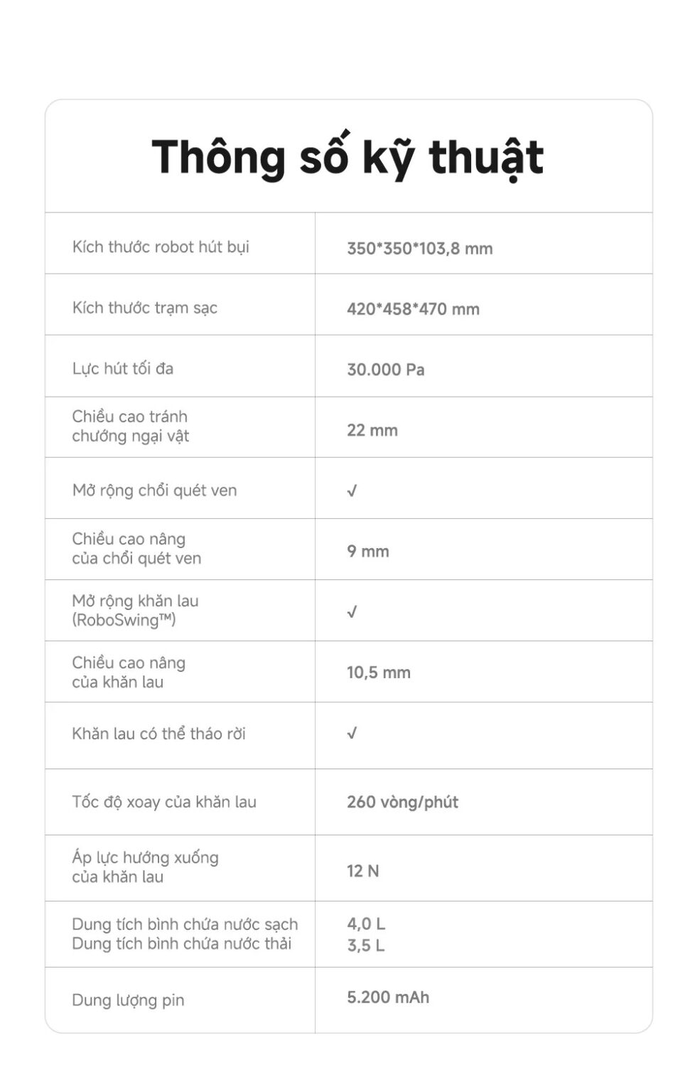 Robot hút bụi lau nhà tự giặt sấy khăn Mova P70 Pro Ultra