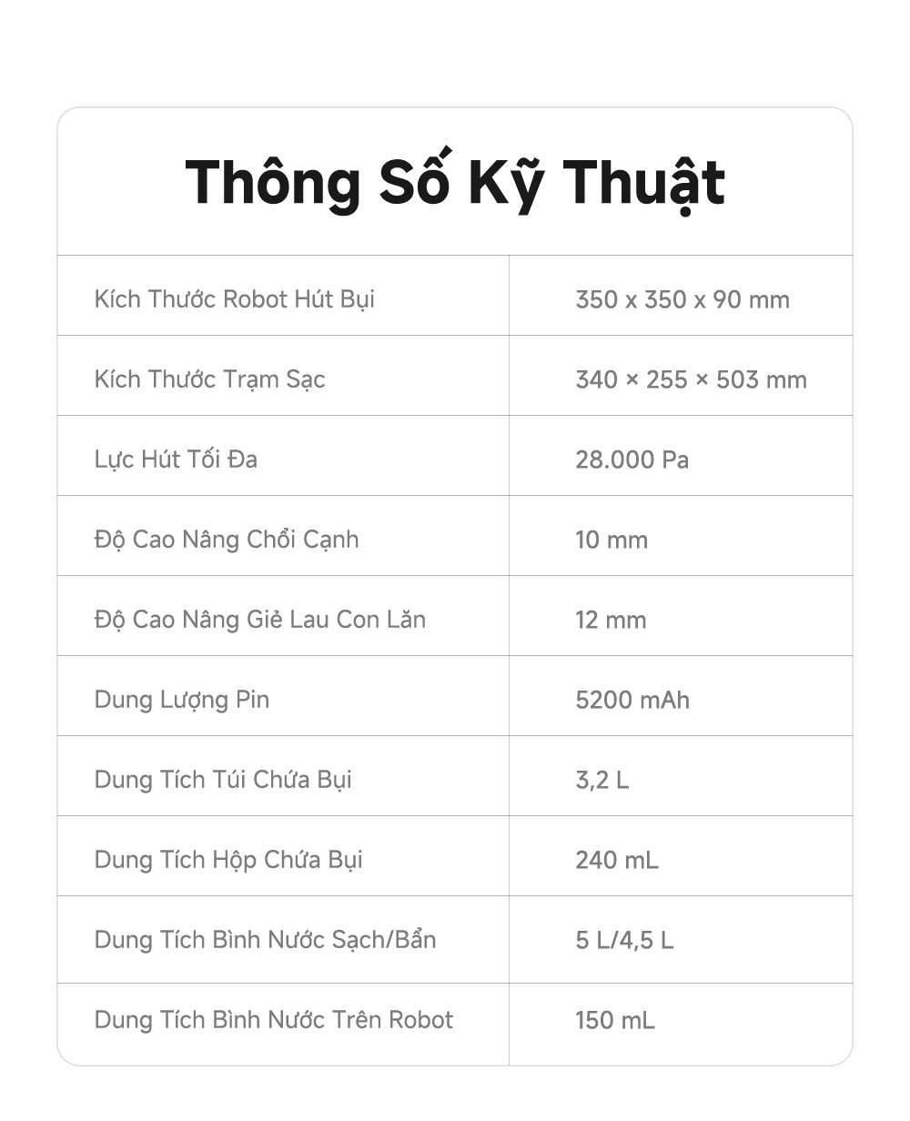 Robot hút bụi lau nhà tự giặt sấy khăn Mova S70 Roller