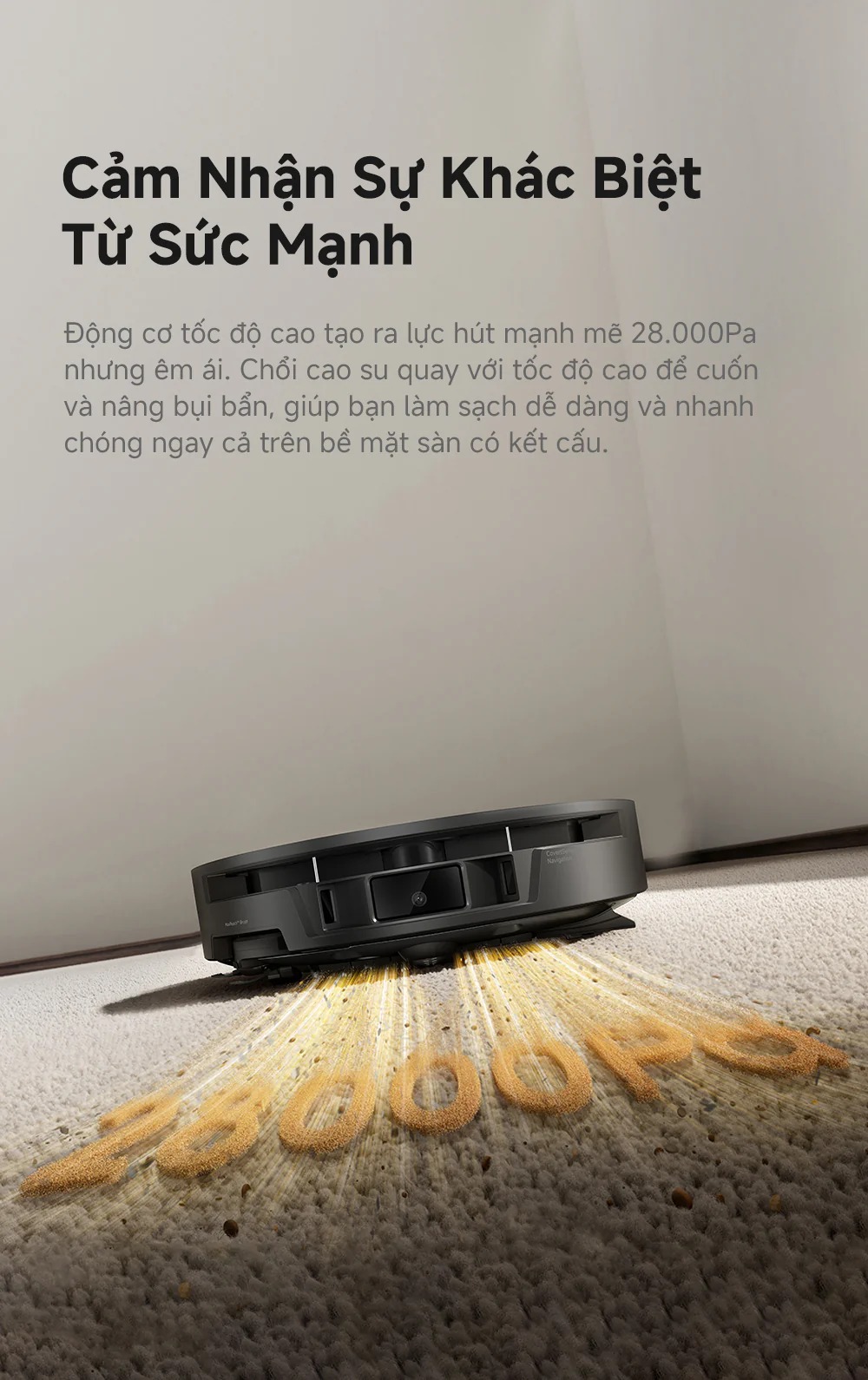 Robot hút bụi lau nhà tự giặt sấy khăn Mova S70 Roller
