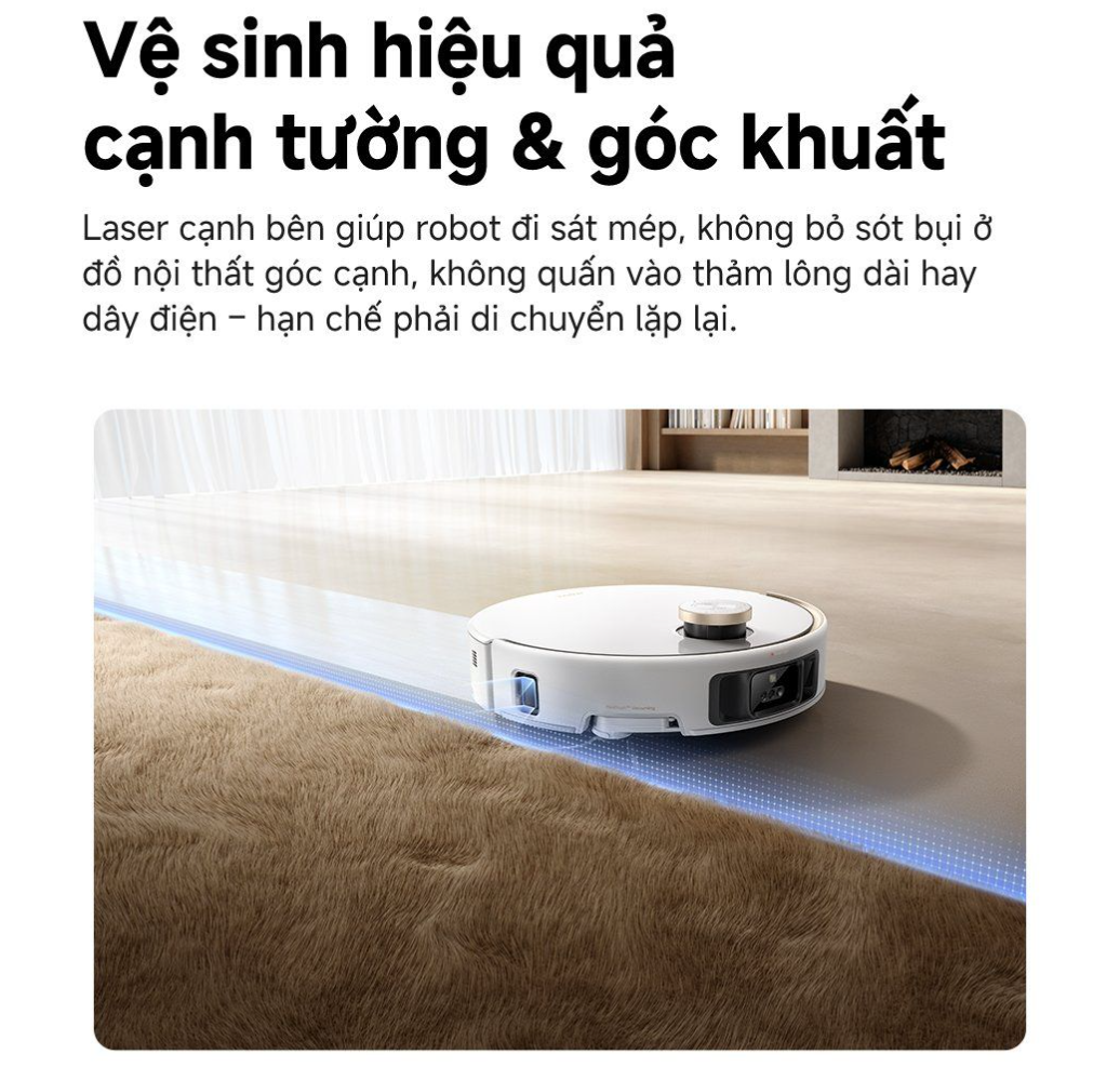 Robot hút bụi lau nhà tự giặt sấy khăn Mova V50 Ultra