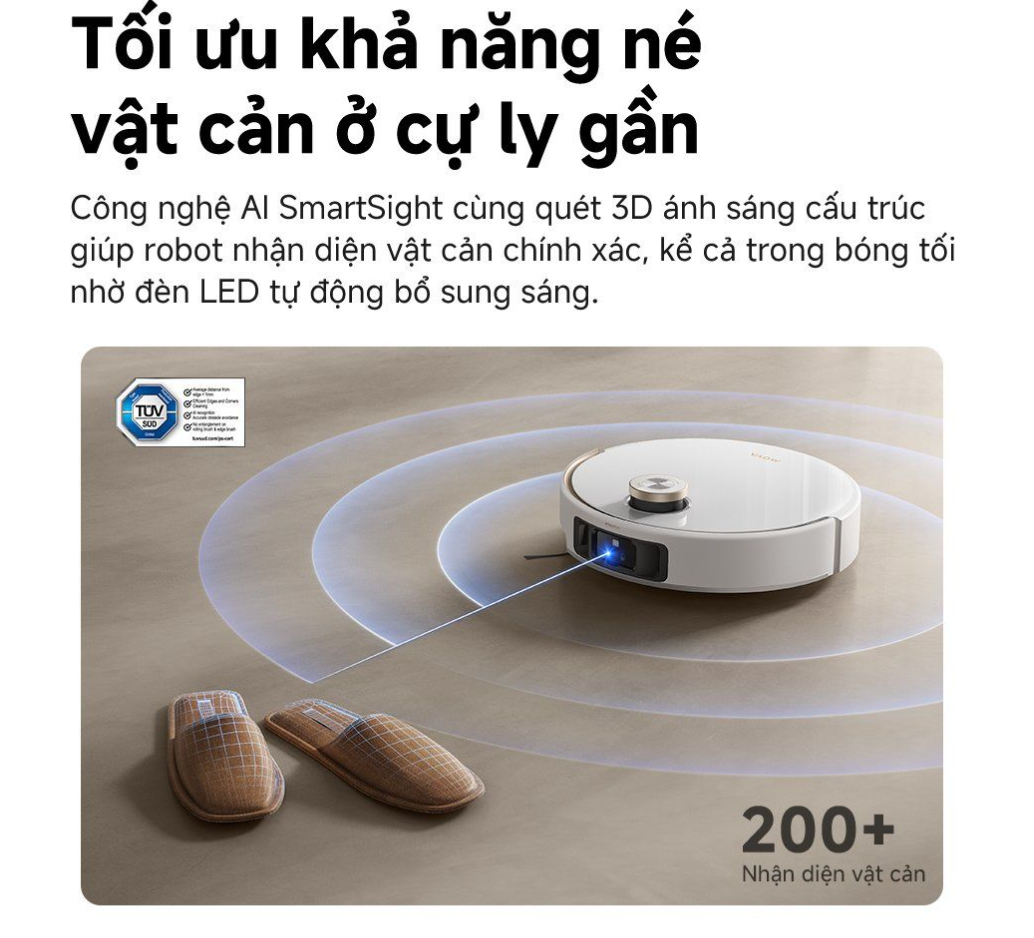 Robot hút bụi lau nhà tự giặt sấy khăn Mova V50 Ultra