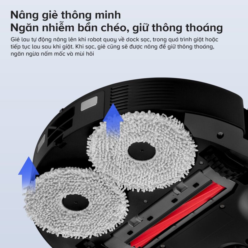 Robot hút bụi lau nhà tự giặt sấy khăn Roborock Qrevo S