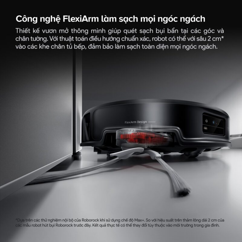 Robot hút bụi lau nhà tự giặt sấy khăn Roborock Saros 20 Sonic