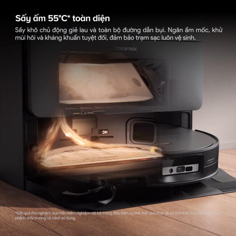 Robot hút bụi lau nhà tự giặt sấy khăn Roborock Saros 20 Sonic
