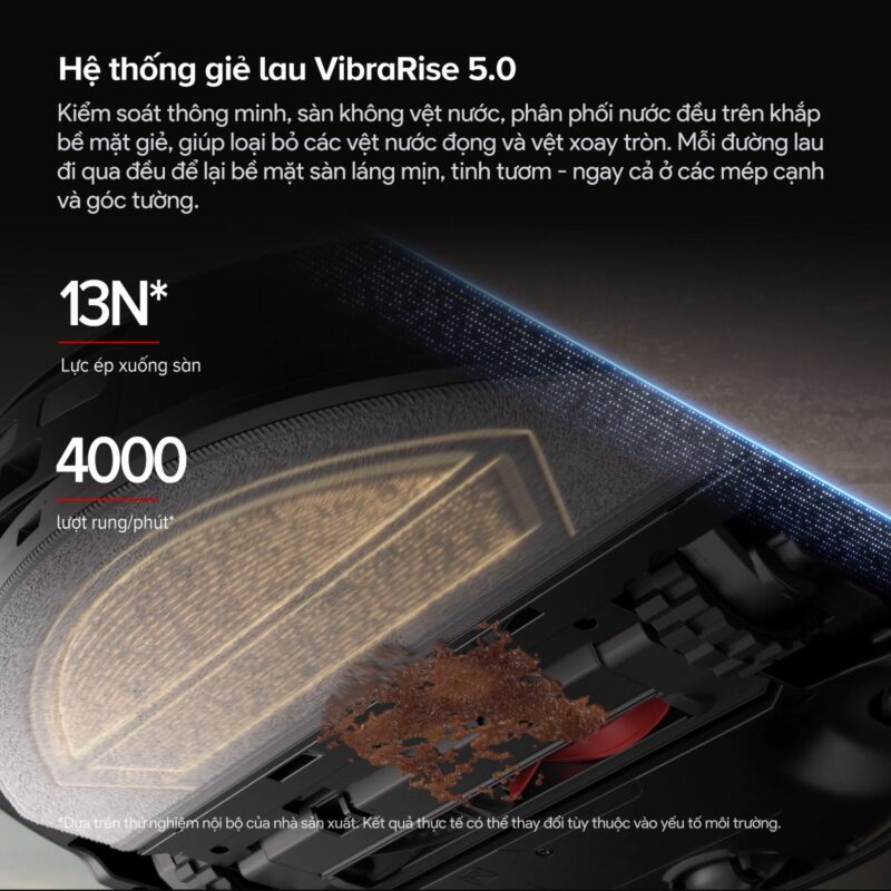 Robot hút bụi lau nhà tự giặt sấy khăn Roborock Saros 20 Sonic