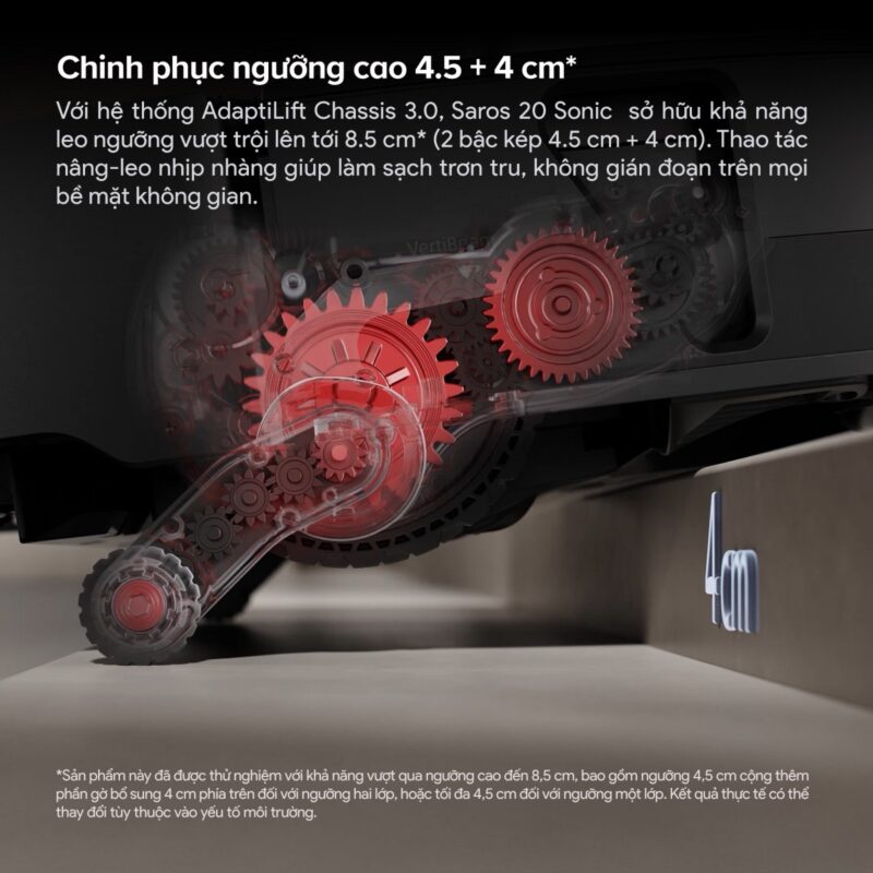 Robot hút bụi lau nhà tự giặt sấy khăn Roborock Saros 20 Sonic