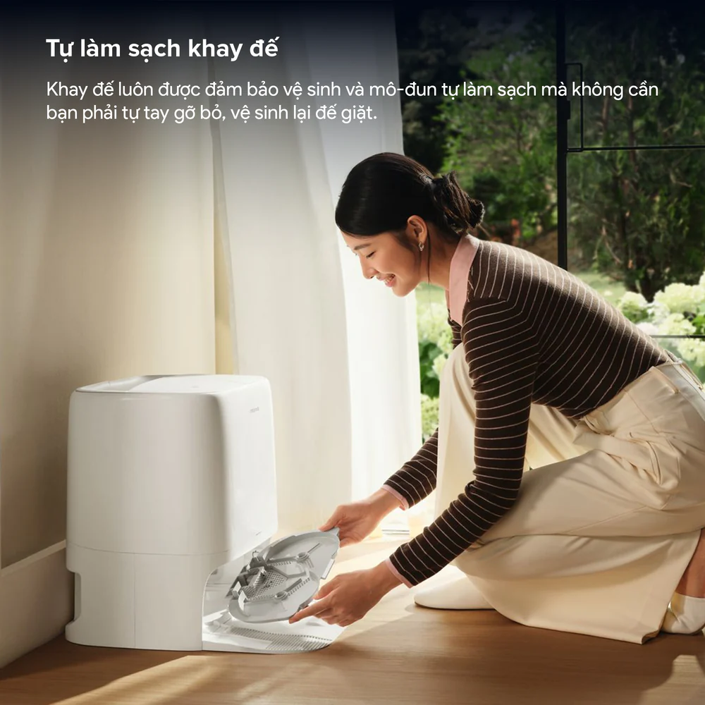 Robot hút bụi lau nhà tự giặt sấy khăn và đổ rác Roborock Qrevo 2 Pro