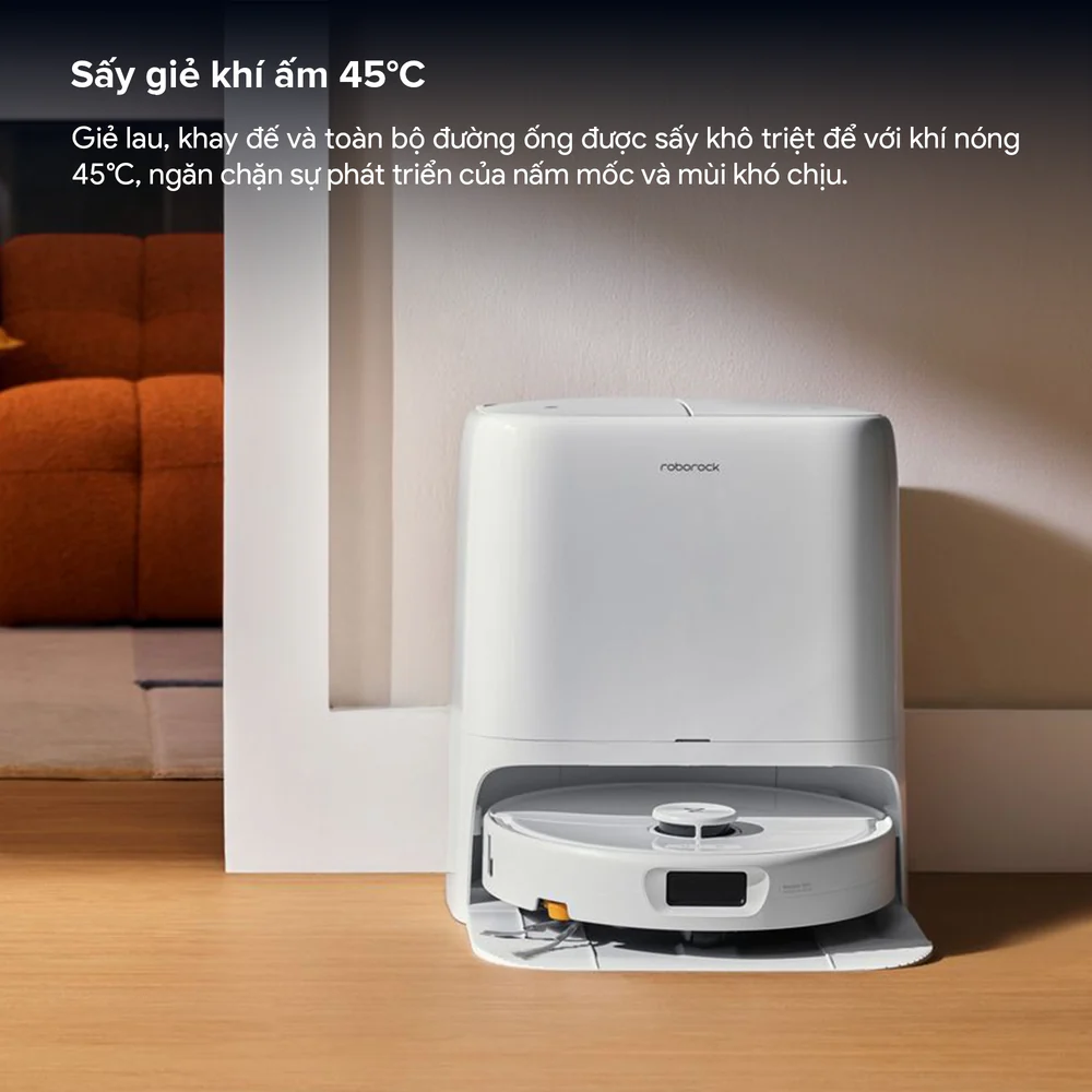 Robot hút bụi lau nhà tự giặt sấy khăn và đổ rác Roborock Qrevo 2 Pro