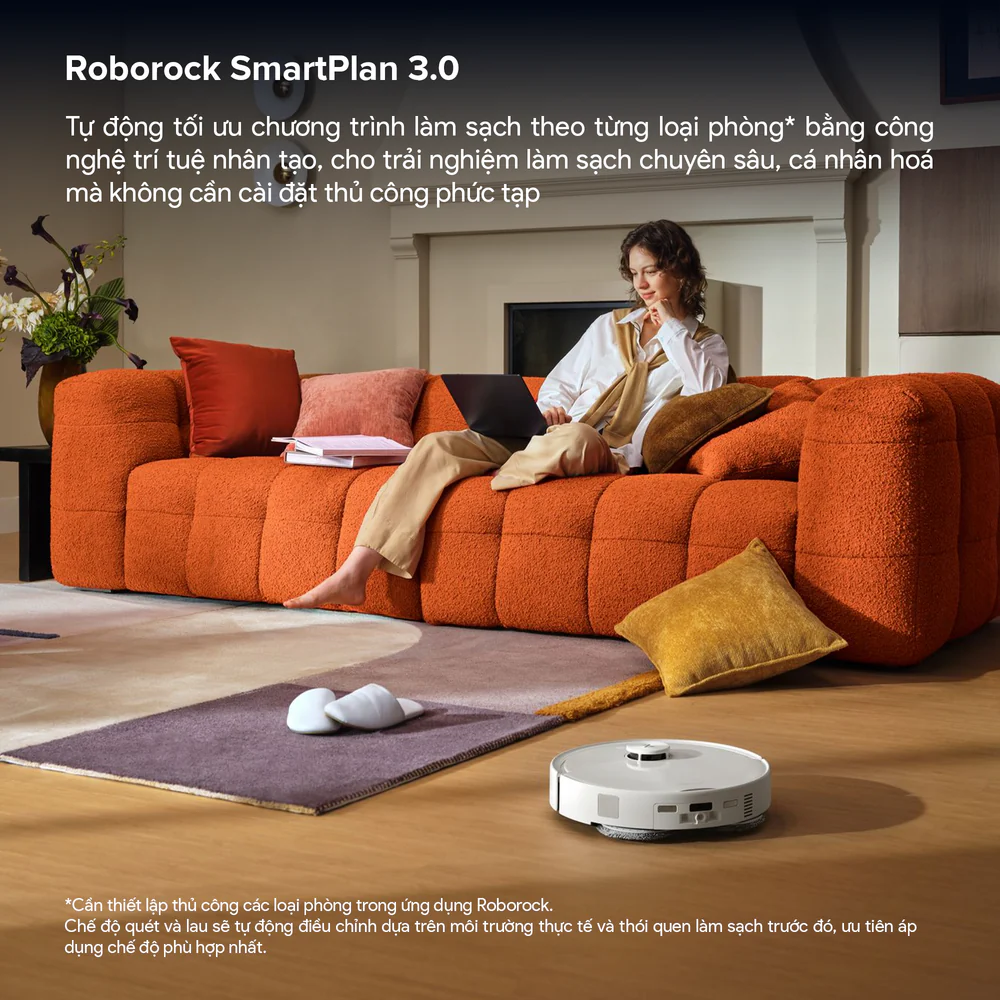 Robot hút bụi lau nhà tự giặt sấy khăn và đổ rác Roborock Qrevo 2 Pro