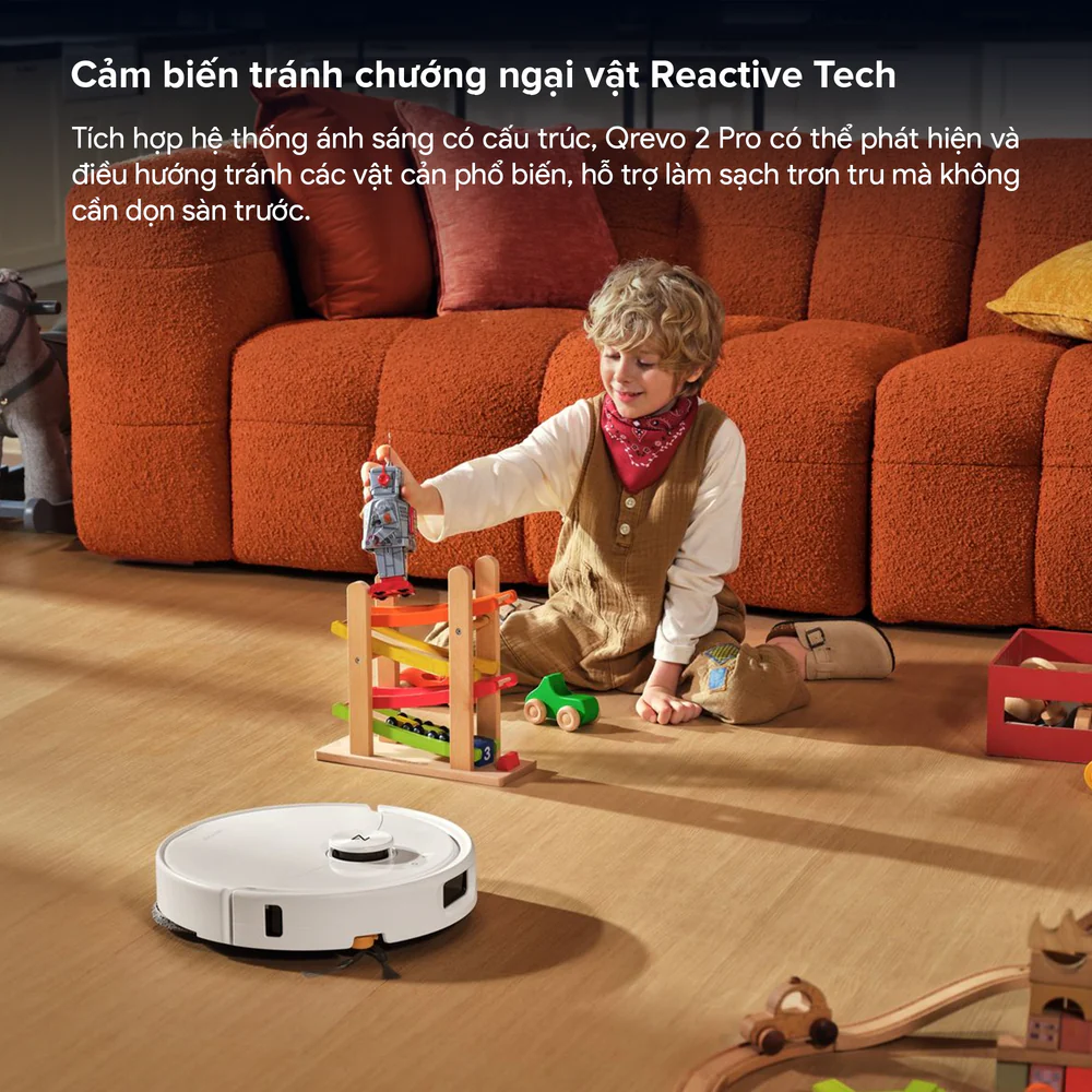 Robot hút bụi lau nhà tự giặt sấy khăn và đổ rác Roborock Qrevo 2 Pro