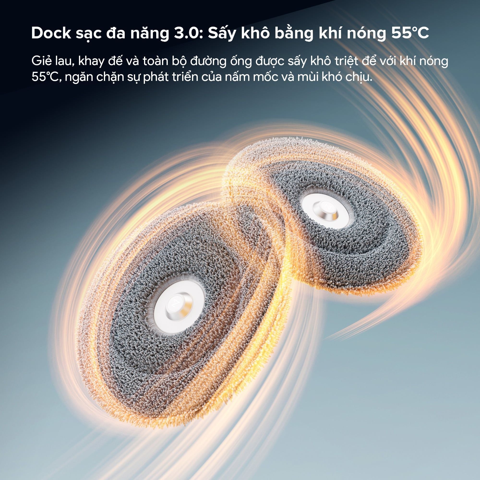 Robot hút bụi lau nhà tự giặt sấy khăn và đổ rác Roborock Qrevo Edge 2