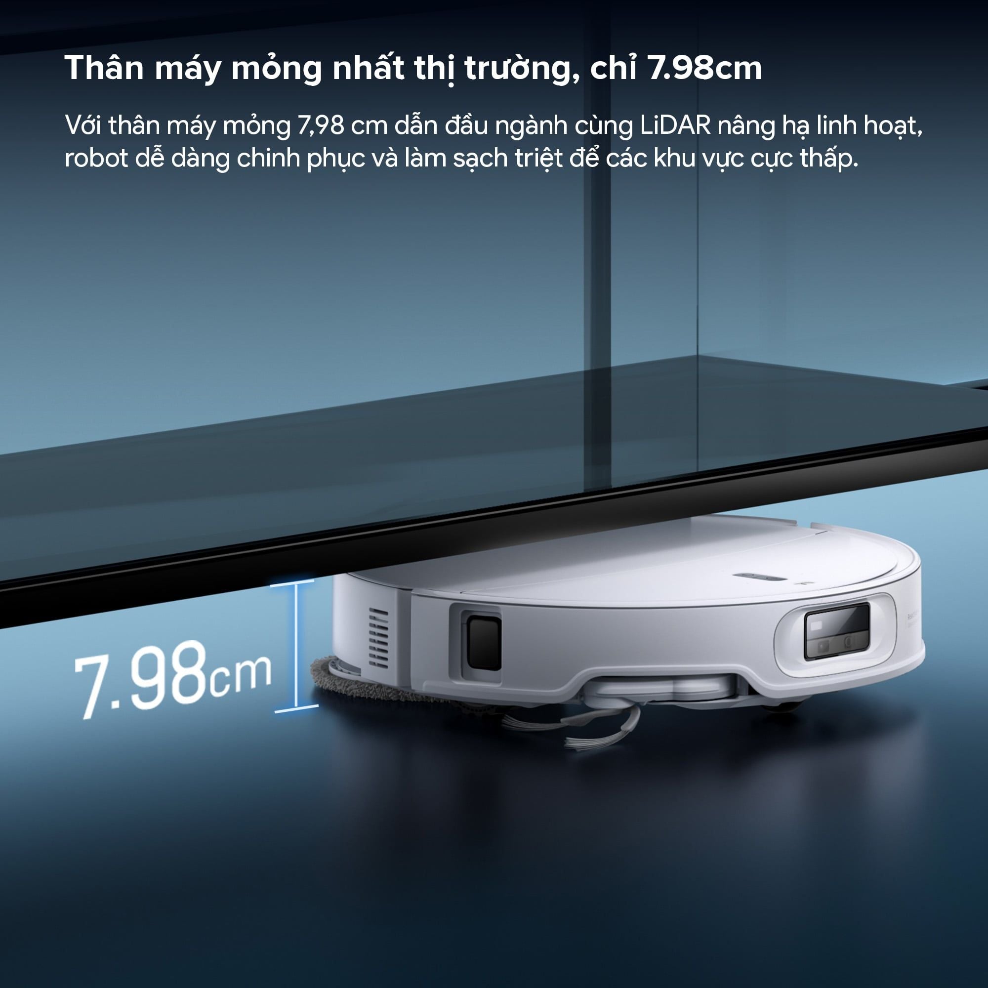 Robot hút bụi lau nhà tự giặt sấy khăn và đổ rác Roborock Qrevo Edge 2