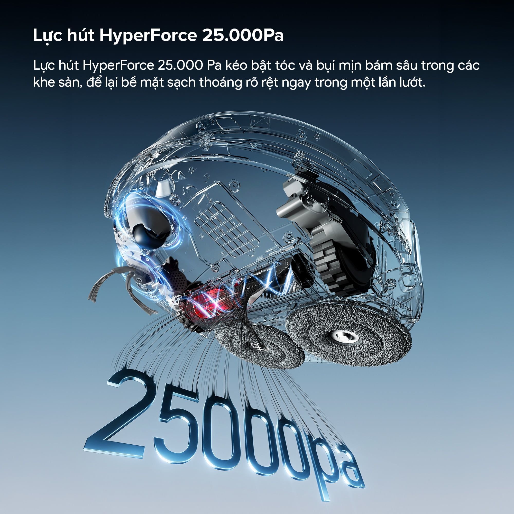 Robot hút bụi lau nhà tự giặt sấy khăn và đổ rác Roborock Qrevo Edge 2