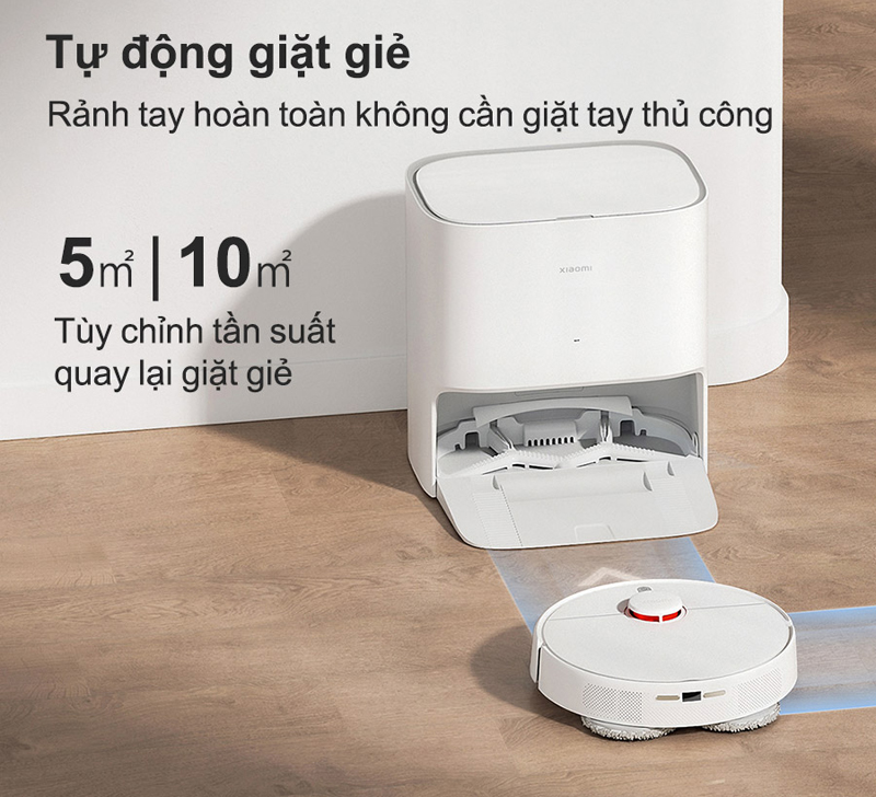 Robot hút bụi lau nhà tự giặt sấy khăn Xiaomi X20