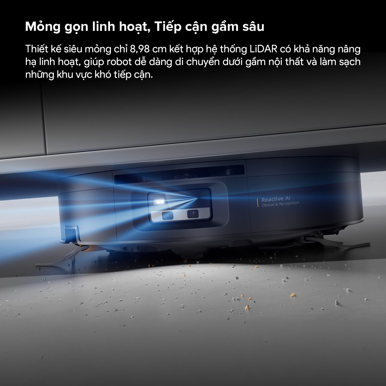 Robot hút bụi Roborock Saros 20 Flow | Lực hút 36.000 Pa