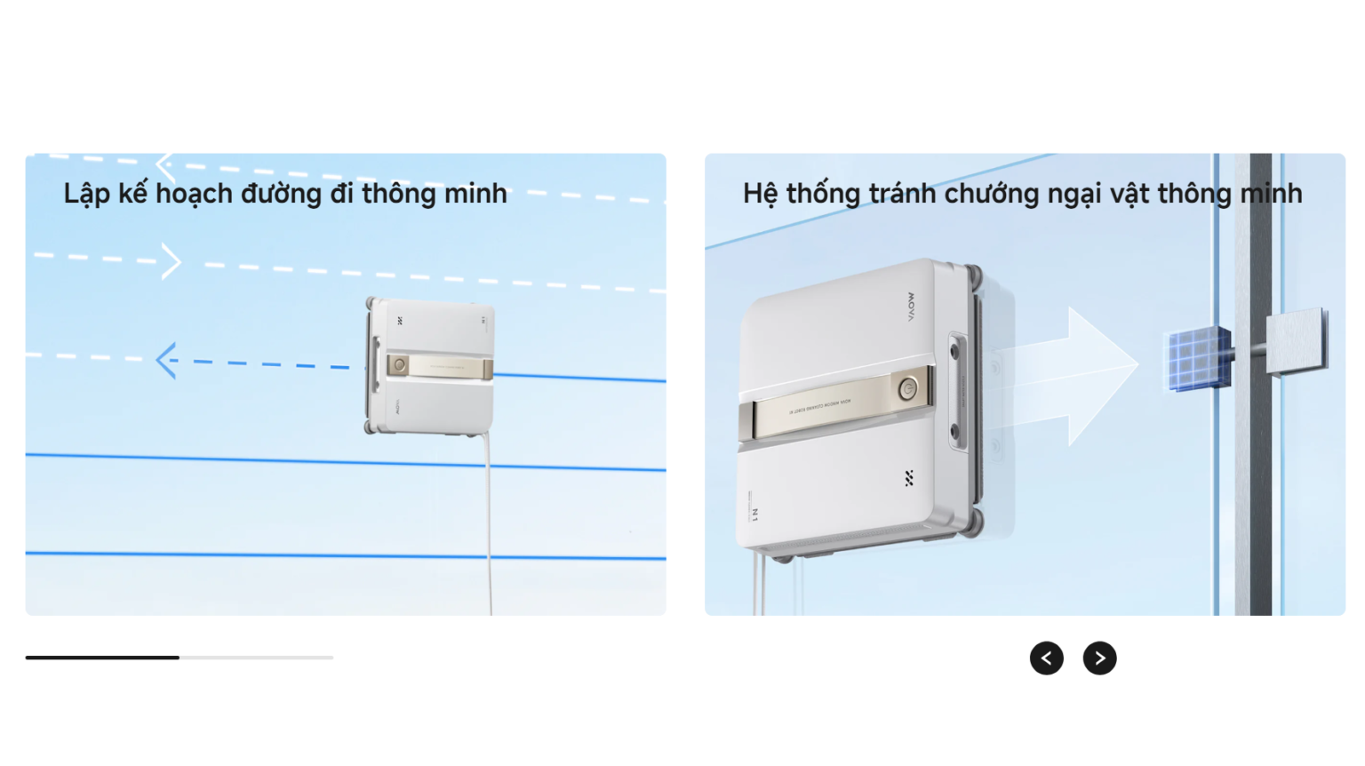 Robot lau kính chuyên dụng tự phun nước Mova N1