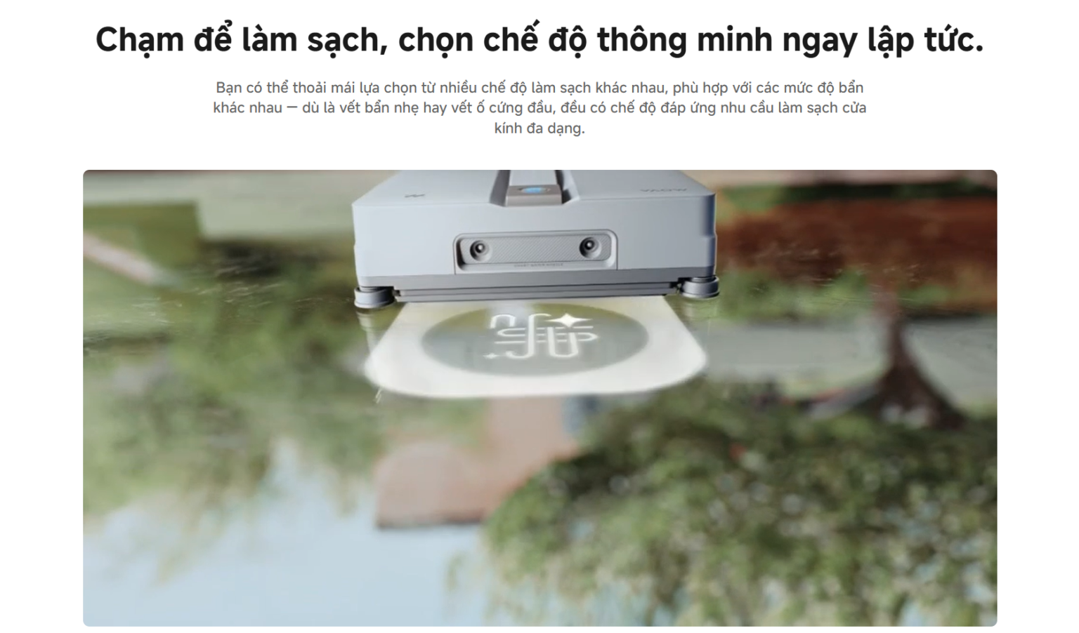 Robot lau kính chuyên dụng tự phun nước Mova N1