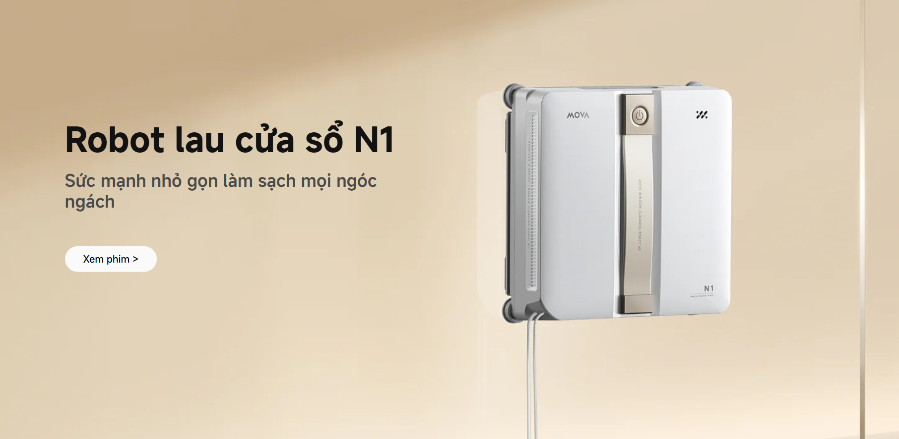 Robot lau kính chuyên dụng tự phun nước Mova N1