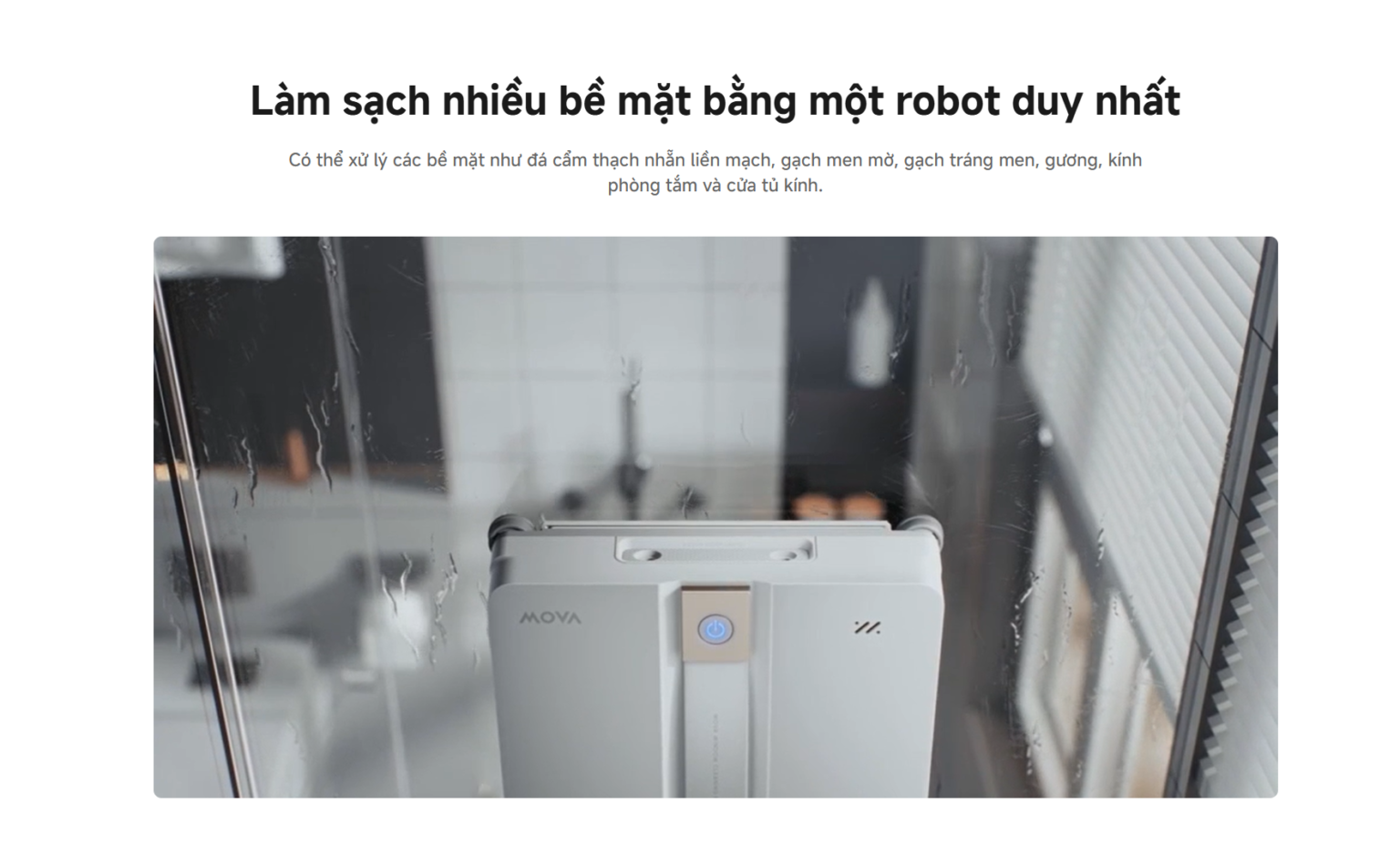 Robot lau kính chuyên dụng tự phun nước Mova N1