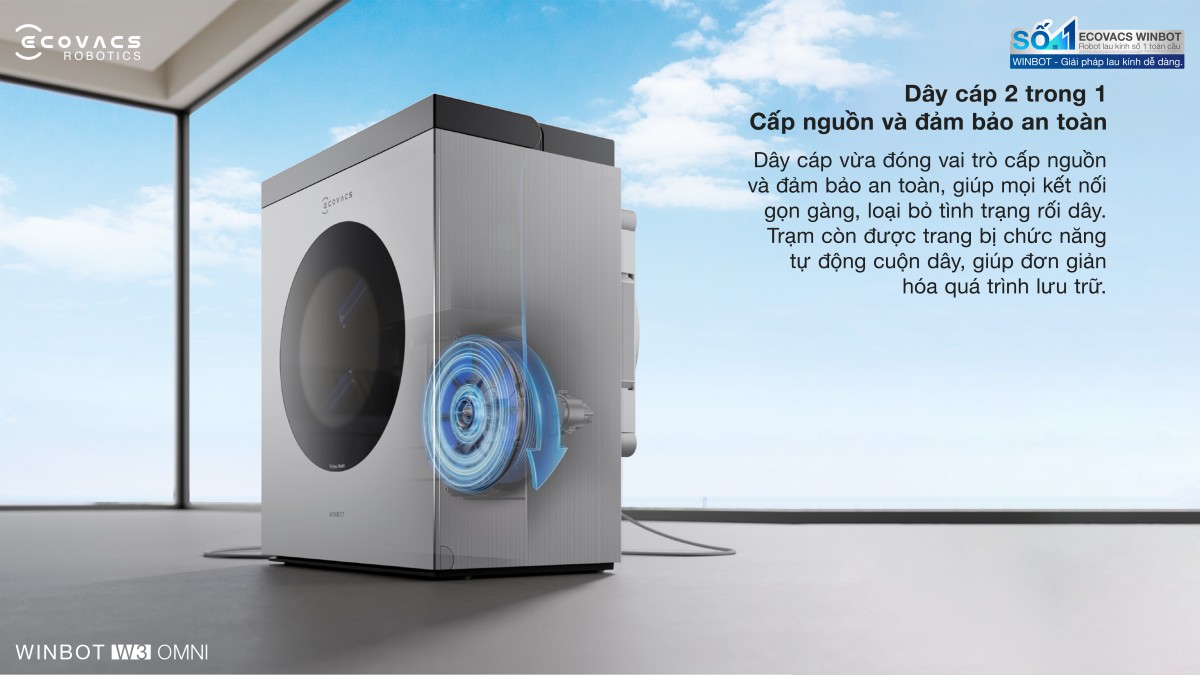 Robot lau kính Ecovacs Winbot W3 Omni
