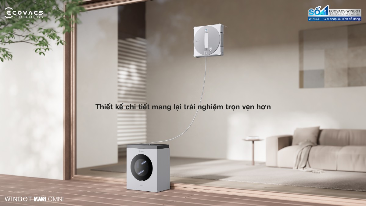 Robot lau kính Ecovacs Winbot W3 Omni