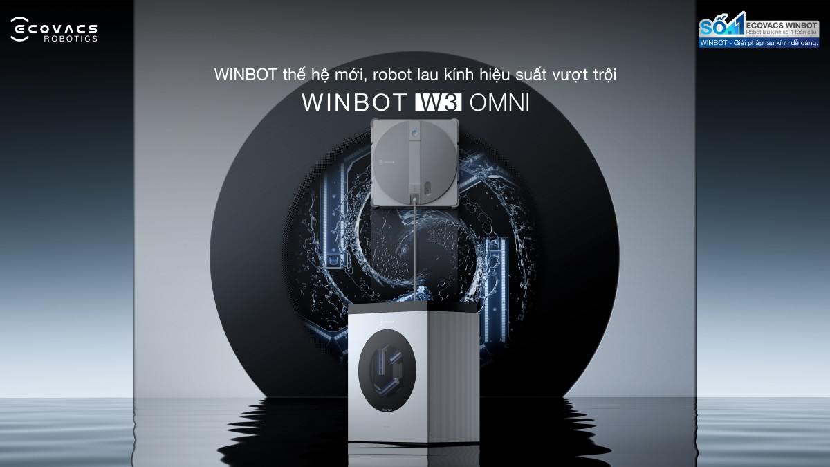 Robot lau kính Ecovacs Winbot W3 Omni