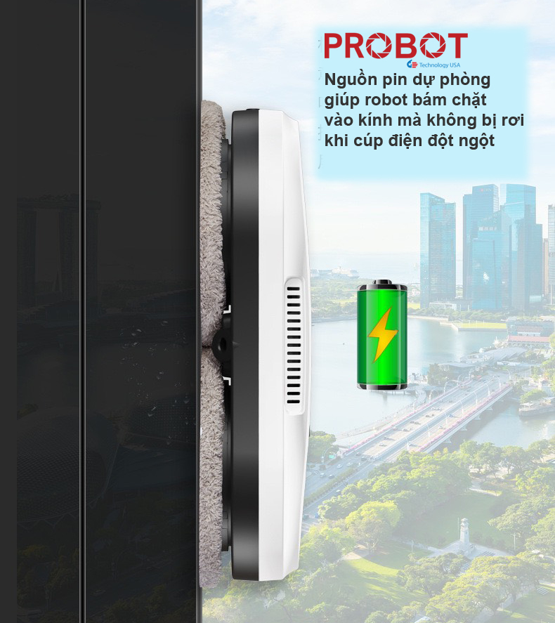 Robot Lau Kính Probot Tự Phun Nước 2 Vòi Phun Mẫu Mới 2023