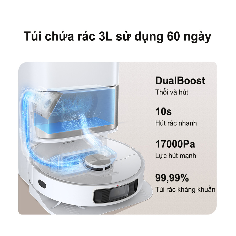 Xiaomi Dreame L10 Ultra, Robot hút bụi lau nhà tự đổ rác và giặt sấy khăn