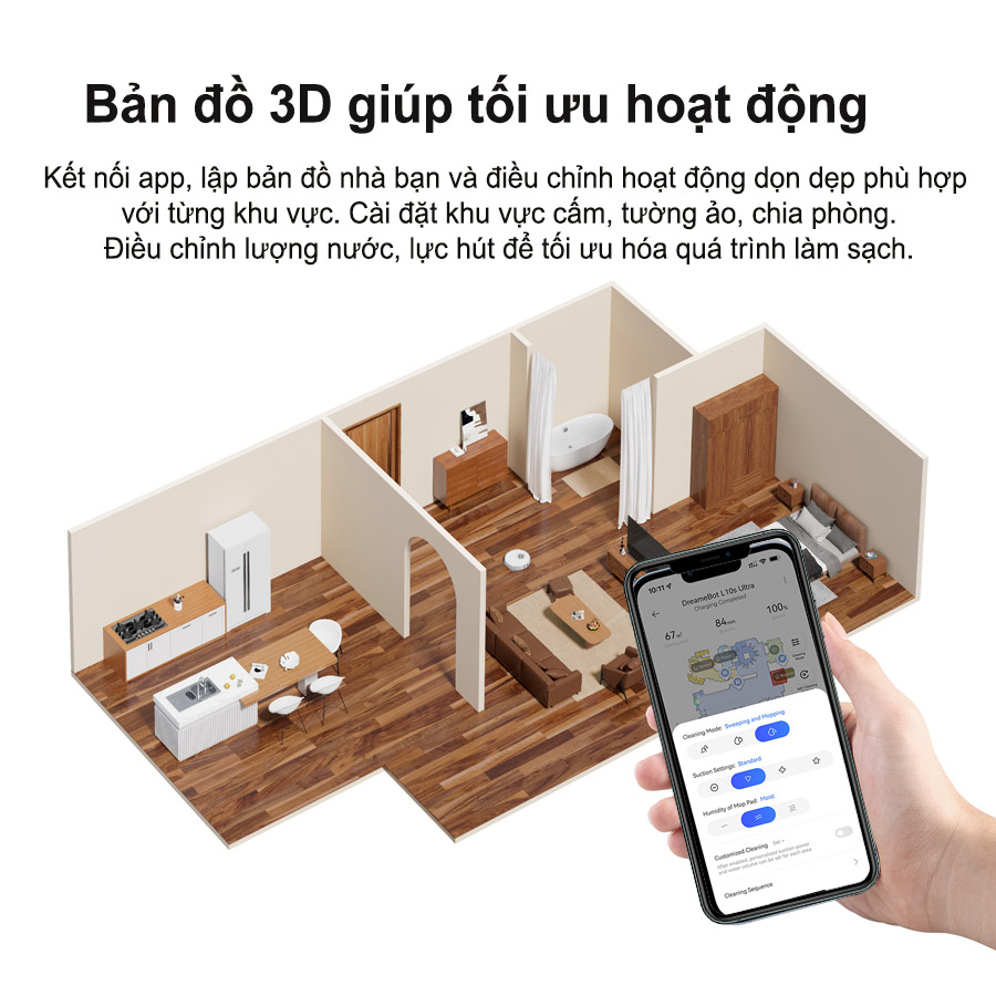 Xiaomi Dreame L10 Ultra, Robot hút bụi lau nhà tự đổ rác và giặt sấy khăn