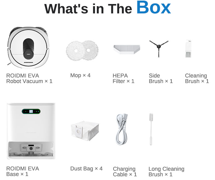 Xiaomi Roidmi EVA, Robot hút bụi lau nhà tự đổ rác, tự giặt sấy khăn
