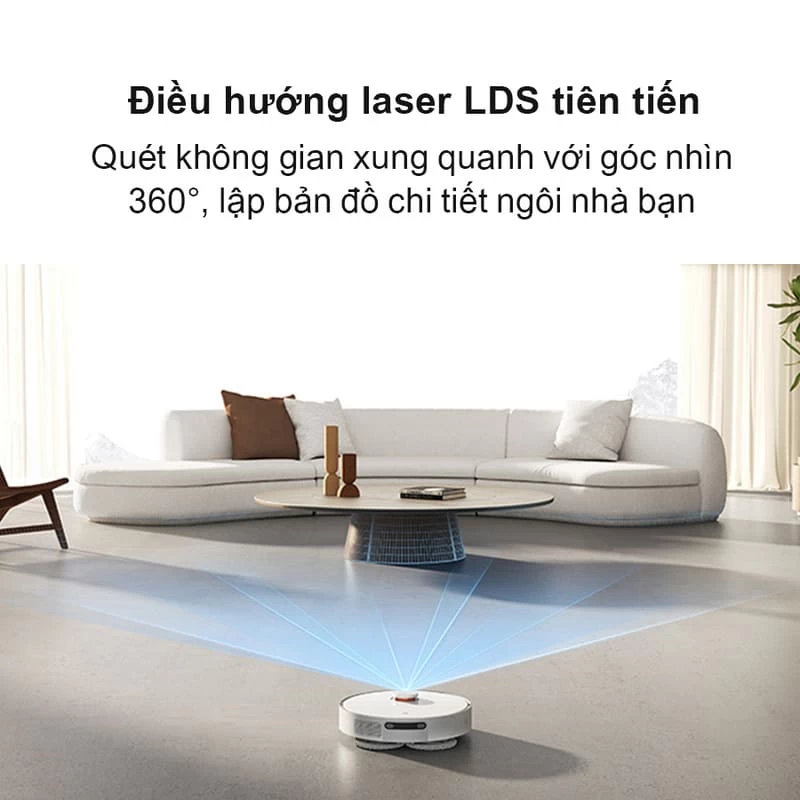 Xiaomi Vacuum X20 Plus, Robot hút bụi lau nhà tự giặt sấy và đổ rác công suất 6000Pa