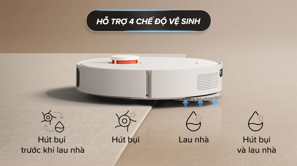 Xiaomi Vacuum X20 Plus, Robot hút bụi lau nhà tự giặt sấy và đổ rác công suất 6000Pa